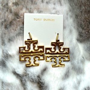 Tory Burch Gold Logo Earrings